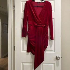 *4 for $10* SHEIN curve red velvet dress size 1XL